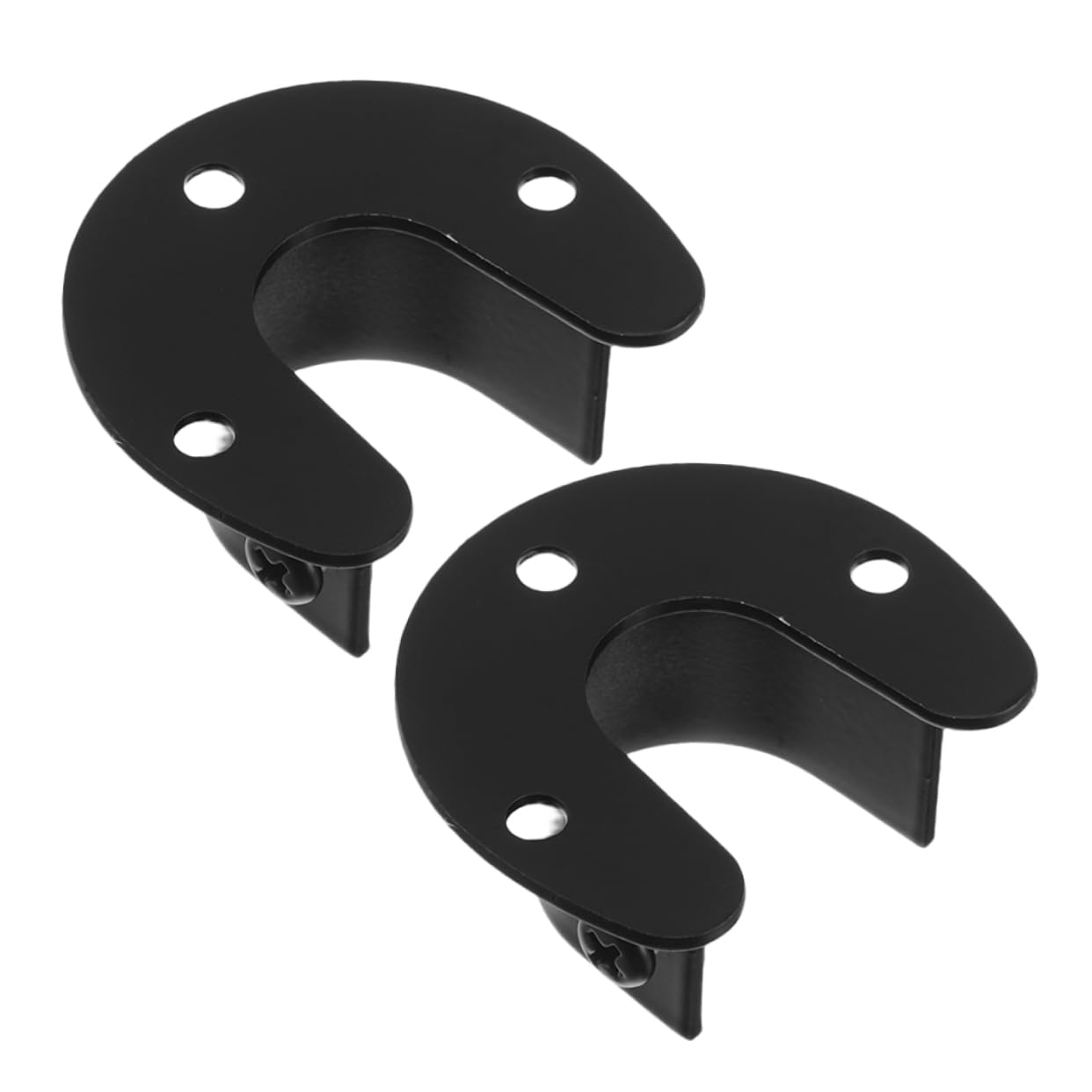 HAPINARY 2Pcs Heavy Duty Stainless Steel Closet Rod Support Bracket Durable Closet Pole Socket for Shower Curtains Rv Curtains Finish Versatile Design for Decor