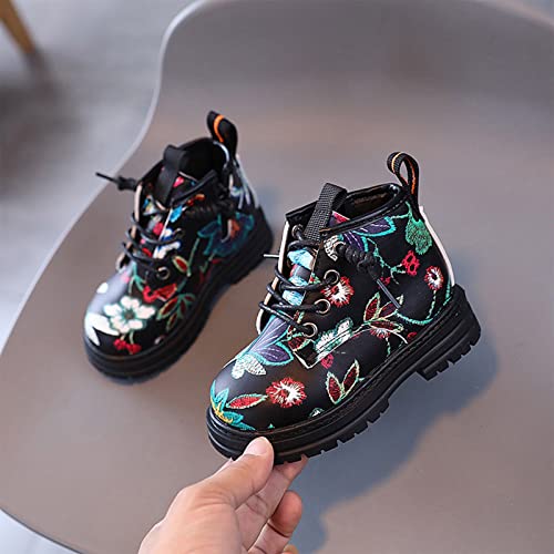 Kids Squeaky Shoes Girls Children Boots Boys and Girls Ankle Boots Thick Non Slip Flowers Casual4