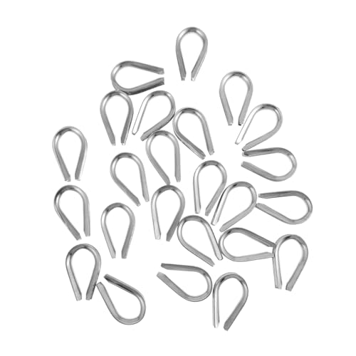 BUGUUYO 24piezas Guardacabos Para Cable De Fijación Antidesgarro Anillo De Corazón De Pollo Para Tendedores y Aparejos