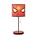 Idea Nuova Spiderman Stick Table Kids Lamp with Pull Chain, Themed Printed Decorative Shade, red and Black