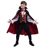 DSplay Boy Scary Vampire Costume Cosplay Halloween for Kids (4-6 years)