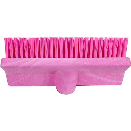 Image of SPARTA 40423EC26 Plastic Floor Scrub Brush, Wall Brush, Equipment Brush With Nonabsorbent Bristles For Industrial Kitchens, Hospitals, Commercial Cleaning, 10 Inches, Pink, (Pack of 2)