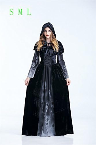 Amazon ｋ146 ハロウィン 死神 仮装コスチューム 悪魔 魔女 巫女 大人用 魔女コスプレ 衣装 舞台服 魔女っ子 吸血鬼 ヴァンパイア 鬼 魔女 女性 ハロウィン コスプレ 女王様 コスチューム イベント 学園祭魔女 死神 マント コスチューム ブラック レディース ｍ