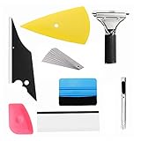 Escobilla de Goma con Borde de Fieltro: Quite las burbujas para suavizar el papel de contacto, la película para ventanas, la película autoadhesiva, la película para ventanas de automóviles; minimice los rayones con un borde de fieltro suave.