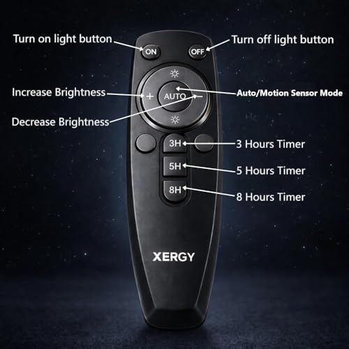 Image of XERGY 300W Solar Street Light with Remote & Metal Arm, 5000mAh Battery, Motion Sensor, Commercial Grade, Battery Display, Outdoor Waterproof Security Light for Street, Garden Large Size-23x9.5 inch