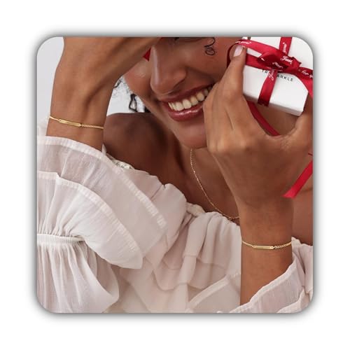 Bracelet personnalisé nom gravé chaîne gourmette bijou mariage femme