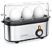 Produktbild Arendo - Edelstahl Eierkocher Threecook - Egg Cooker - EIN AUS-Schalter - Wählbarer Härtegrad - 210 W - 1-3 Eier - GS - BPA-frei