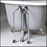 COLIBROX PLUMBING PAIR WATER SUPPLY LINES FOR CLAWFOOT BATH TUB ON LEGS NICE QUALITY w/ Nut