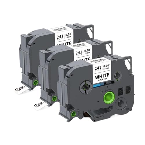 ���x�����[�J�[�̂��߂̌݊����̂���18mm���x���e�[�vTZE241(3PK Black on White)