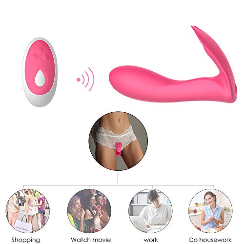 LC Dual End Rạbbịt Ðịldǒ Vibrạtọr Massager with USB Rechargeable Battery Wọmẹn Cọuplẹ Wireless Mini Mute Waterproof ạdult Tọys Massager Relieve Pain in Muscle Tissue (Pink)