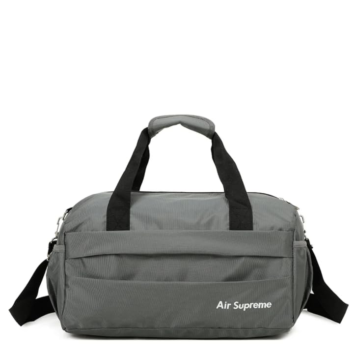 Mens & Womens Small Gym Bag | Lightweight, Waterproof, Shoulder Strap, Travel Friendly Compact Bags (Grey)