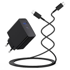 65W Cargador GAN USB C para Samsung Galaxy S24 S23 Ultra,S22 Ultra,S21 Ultra,S20 Ultra,S23+,S22+,S21+,A53 A34 A23 5G,Samsung Tab S9 S8,i-Pad Pro/Air,Android Tab,Cargador Carga Rápida Samsung