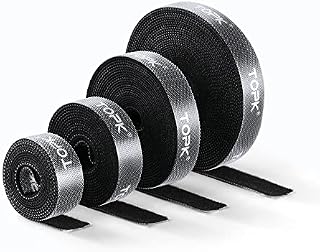 Cable Ties TOPK Cable Straps Reusable Hook and Loop Straps 1M/2M/3M/5M 4 Roll