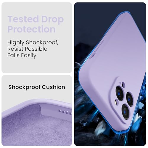 Image of FireNova Designed for iPhone 14 Pro Max Case, Silicone Upgraded [Camera Protection] Case, Soft Anti-Scratch Microfiber Lining Inside, 6.7 inch, Clove Purple