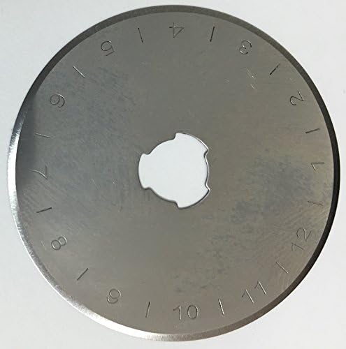 45mm Round Rotary Cutter Blades ( 6 Pack ) - Fits Olfa, Fiskars, Dritz, Clover, and most 45mm Rotary Cutters