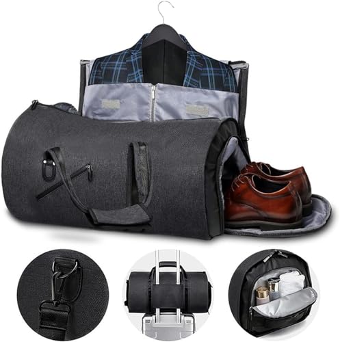 Weekender Travel Bag Travel Garment Bag Versatile 2-in-1 Hanging Suitcase for Men and Women Business Weekend Sport Gym Bag4