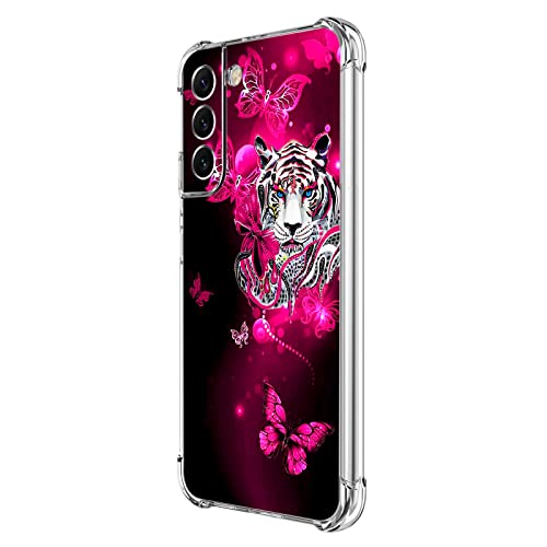 Coque Galaxy S22 protection intégrale anti-rayures motif tigre blanc TPU