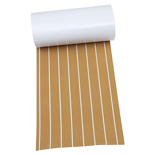 UKCOCO 1 Rollo Alfombra Antideslizante de Eva Autoadhesiva para Cubiertas de Yate Suelo de Imitación de Resistente al Agua Exterior y Interior