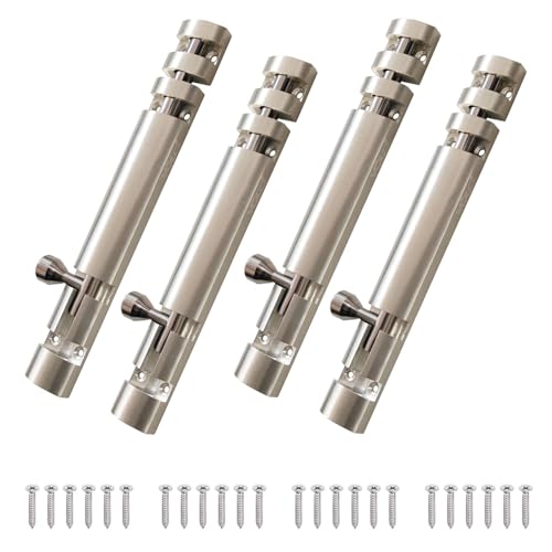 Image of Volo Premium 6 inch Xylo Tower Bolt /Door Latch /kundi /chitakni /Chitkini, Latch Lock for Door (Stainless Steel Rod) (Stainless Steel Finish) (Size 150mm) (6 inch - 150mm, 4)