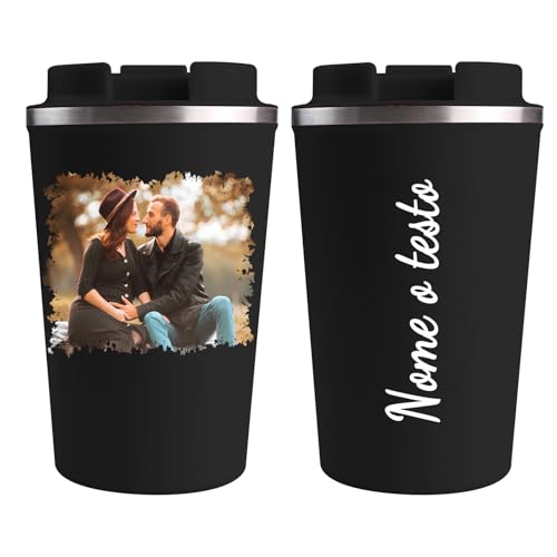 loongway Tazza Termica Personalizzata Bicchiere Termico con Nome e Fotografia