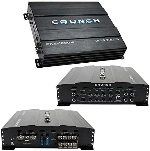 Crunch Amp 1200 Watt 4 Channel Amplifier 14.75in. x 10in. x 3.25in.