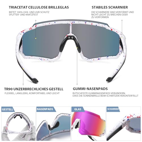 Lunettes de soleil pour ados de 8 à 16 ans DUCO DK310 polarisées légères - 3