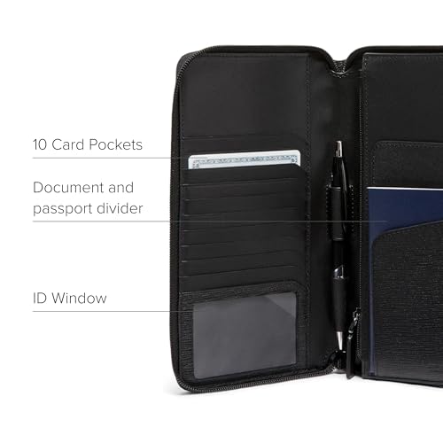 TUMI - Nassau Travel Wallet - Men's and Women's Document & Passport Holder - Accessory Organizer - Black Texture4