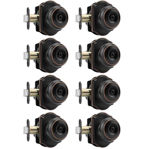 Haidms Oil Rubbed Bronze Door Knobs Interior Privacy Interior Door knobs Bronze Indoor Doorknobs for Bedroom or Bathroom (8 Pack)