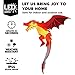 Joiedomi 5 FT Tall Halloween Inflatable Hanging Fire Dragon with Build-in LEDs, Blow Up Flying Dragon with Light for Halloween Party Indoor, Outdoor, Yard, Garden, Lawn Decorations
