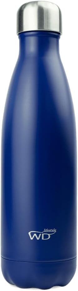 WD Lifestyle Stainless Steel Water Bottle -24 Fl Oz - Double Wall Vacuum Insulated Containers - Keeps Drinks Cold for 24 Hours and Hot for 12 - Leak Proof - BPA Free (Red)
