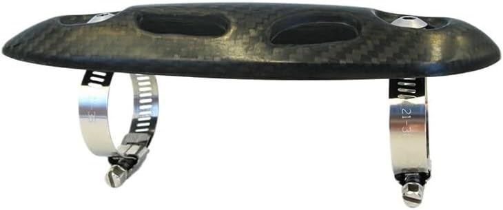 Motocross Exhaust Pipe Guard Carbon Fiber 102-131mm Hole Spacing Anti-Scald Hood Protection Heat Shield Cover