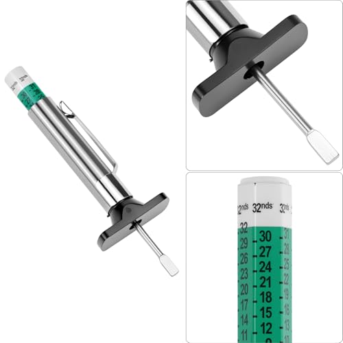 QWORK Tire Tread & Brake Pad Gauge Set