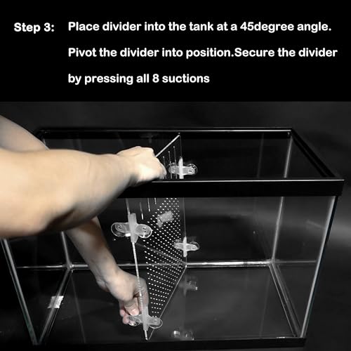 Image of Acrylic Aquarium Divider Kit 5.5 /10 / 20L / 20H / 29 / 40B / 55 /75 / 125gal Fish Tank with Suction Cups (75gal Top Fin)