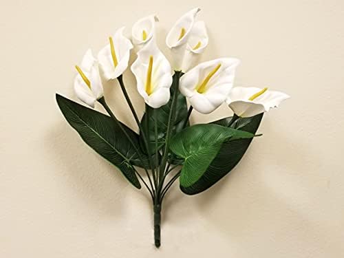 Phoenix Silk Cream Foam Large Calla Lily Bush Artificial Flowers 20" Bouquet 550 CR