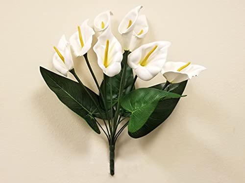 Phoenix Silk Cream Foam Large Calla Lily Bush Artificial Flowers 20" Bouquet 550 Cr #TOP3