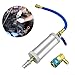 R134A Automotive Air Conditioning Oil Injector Kit – 2 oz Metal Oil Filler Tool with Stop Valve, High-Pressure (600–3000 PSI), Compatible with Car