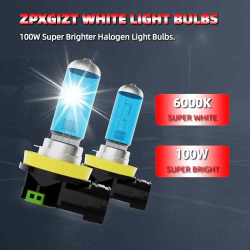 Image of Headlight Bulbs Fit For Nissan Pathfinder 2017-2020, 300% Ultra Brighter Halogen Headlight Bulb + License Plate Lights Combo, H11 H11 H11 High Low Beam Fog Lights, 6500k White Light, Pack of 8