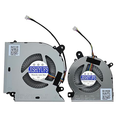 JISHIYUFS Nowy CPU+GPU Wentylator chłodzący dla MSI Katana GF76 Pulse GL76 MS-17L1 GF66 11UC Pulse GL66 11UEK MS-1581 Series PABD08008SH-N459 PAAD06015SL-N460 DC5V 0.6A