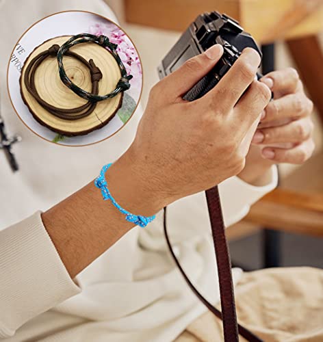 Finzor 15Pcs Nautical Braided Handmade Rope String Adjustable Bracelets For Men thumb #1
