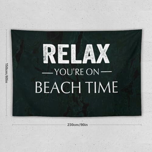 Regala un tapiz para colgar en la pared Yelolyio de 60x90 pulgadas con motivadora frase de playa 2