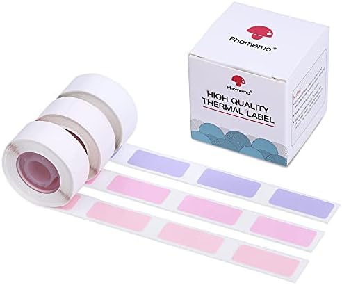 Phomemo 3 Rolls Pattern self-Adhesive Label,Thermal Label,12mm × 40mm, Compatible with Phomemo D30 Label Printer,Suitable for School,Home,Name,160 Labels/roll,3 Rolls in Total.(Starry Sky Pattern