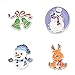 Produktbild NUOBESTY 4 stücke Weihnachten brosche pins Legierung Vintage emaille schmuck brustpin lustige Abzeichen schneemann elch Glocken für weihnachtsdekoration