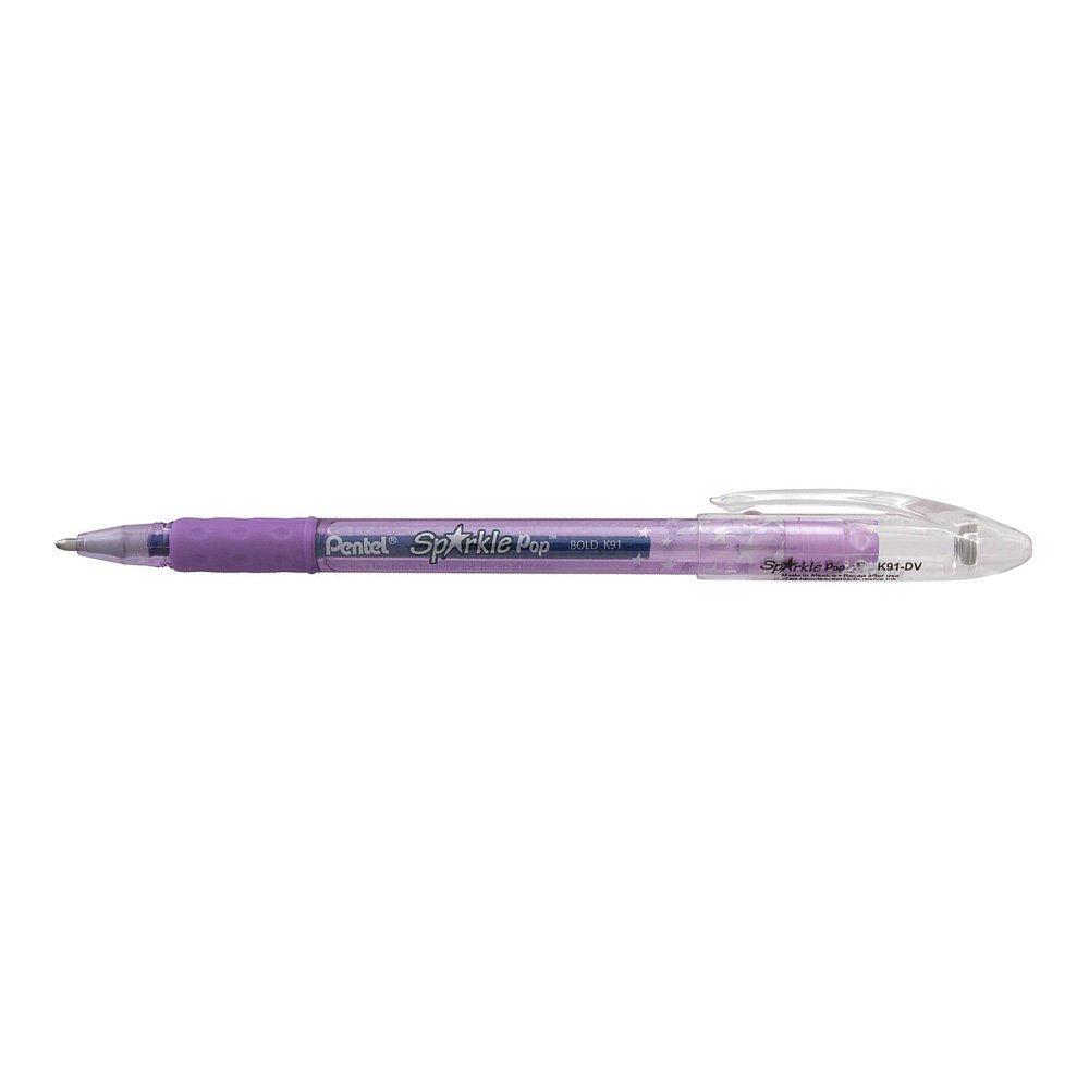 Stylo gel Pentel Sparkle Pop violet bleu 1mm pour loisirs créatifs