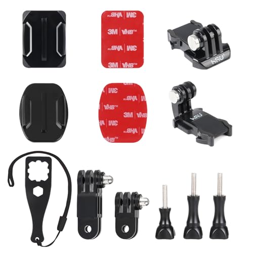 HSU �w�����b�g�}�E���g �A�N�Z�T���[�Z�b�g �A�N�V�����J�����}�E���g�L�b�g GoPro Hero13/12/11/10/9/8/7/6/5�ȂǑΉ� | ���L���݊��� ���ϋvABS�f�� �RM�e�[�v�t��