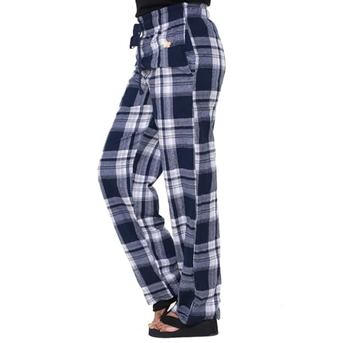 Image of Womens Multicolor Cotton Checkered Pyjama | Checks Pajama for women with Elastic & Drawstring Plus Size (S TO 8XL)