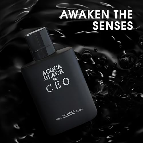 Image of AFLUXE 2PCS Valentine Milano /Acqua Black CEO Eau De Toilette for Men-Fresh,Romantic Scent Perfume for Men 3.4 Fl Oz Each Mens Cologne For All Skin Daily Used