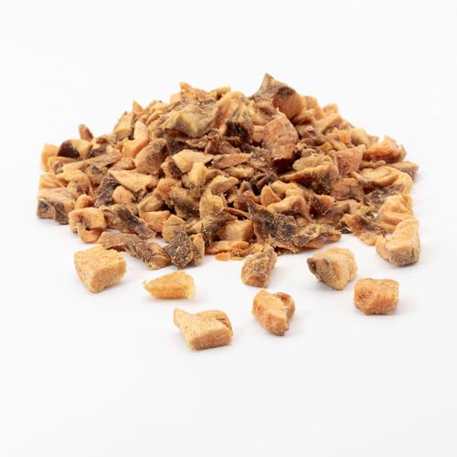 Lachsfilet, Gefriergetrocknet für Katze & Hund, Proteinreich 88,2%, Fettarm 4,5%, Ohne Konservierungsstoffe, Ideal als Snack oder Barf Zusatz