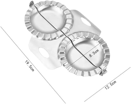 Miniatura 4 de XIAN Herramienta rápida de acero inoxidable para hacer bolas de masa doble, molde de ravioles de acero inoxidable Pierogi Máquina de albóndigas
