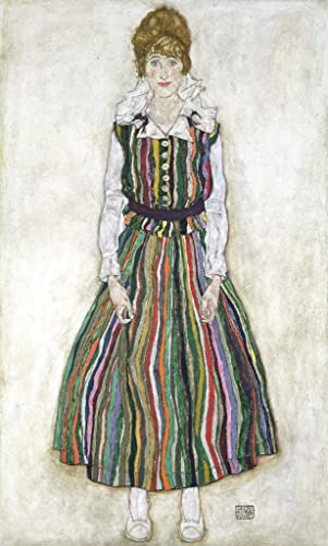 Poster Edith Schiele par Egon Schiele 58x90 cm toile sans cadre pour deco salon