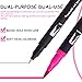 Laconile 132 Drawing Markers Brush Pens, Calligraphy Pens Brush Markers for Adult Coloring Books Calligraphy Drawing Sketching